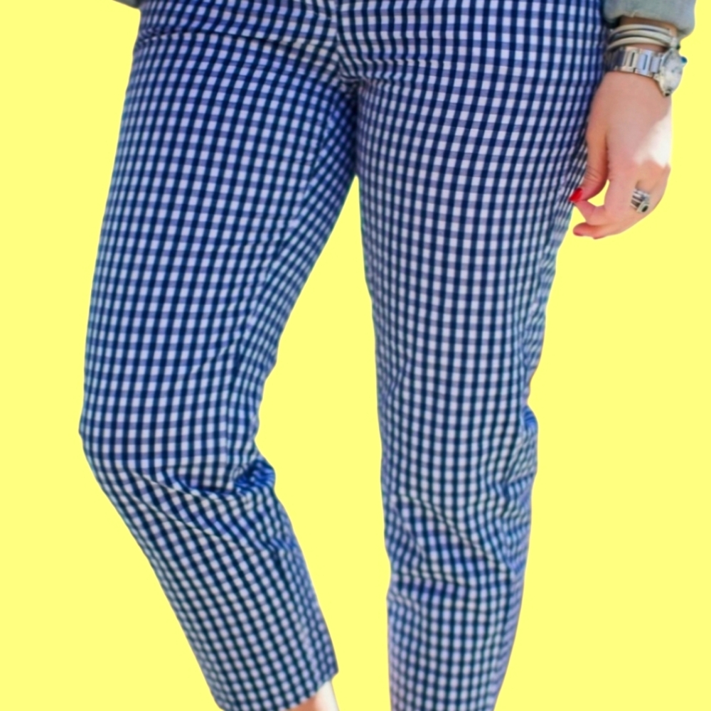 Tommy Hilfiger Gingham print cuffed pants.